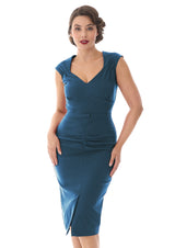 Rita Wiggle Dress - Teal