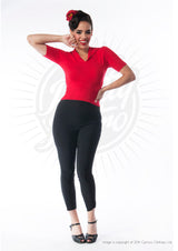 Retro 50s Capri Pants - Black