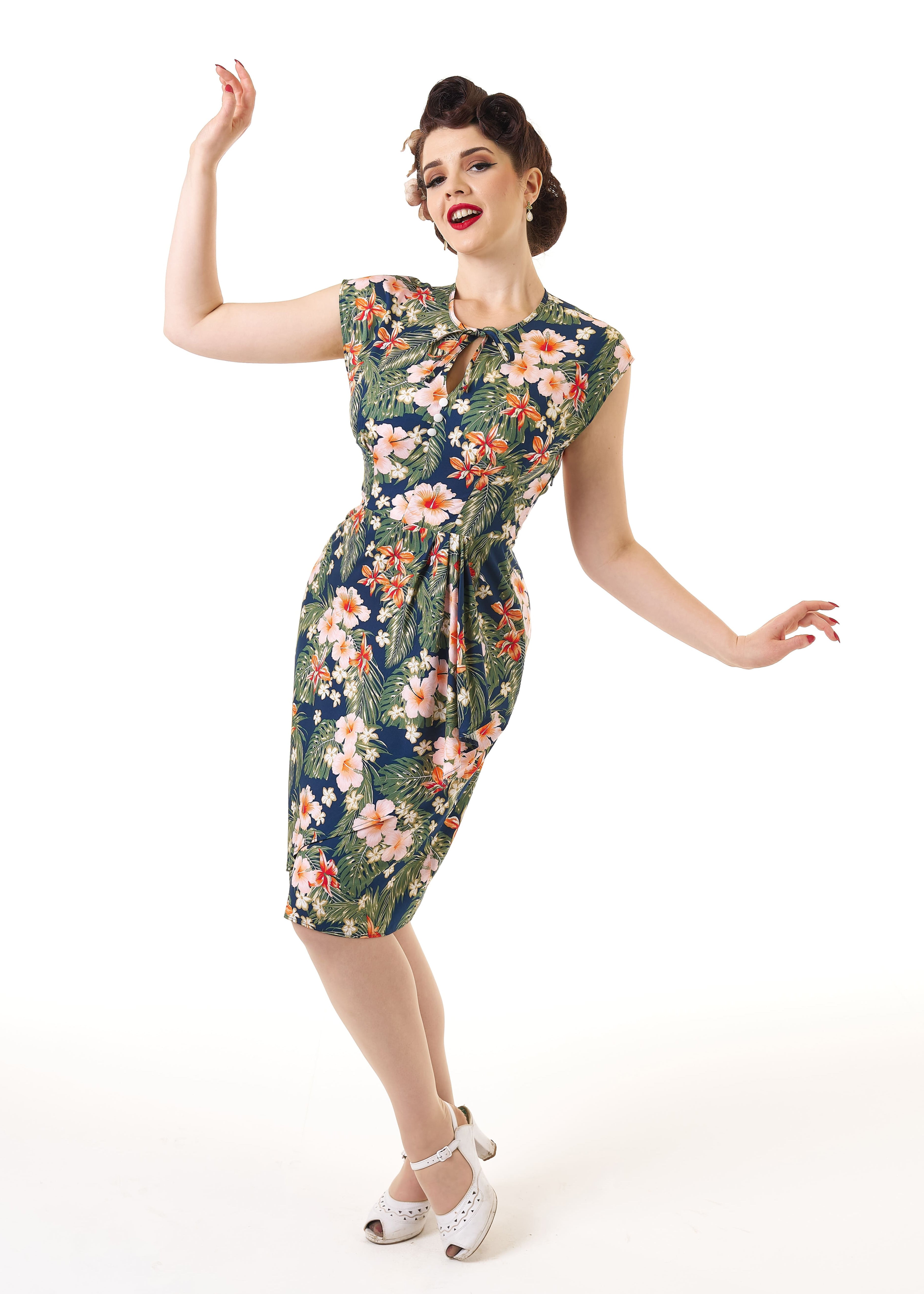 1940s Veronica Tea Dress - Tiki