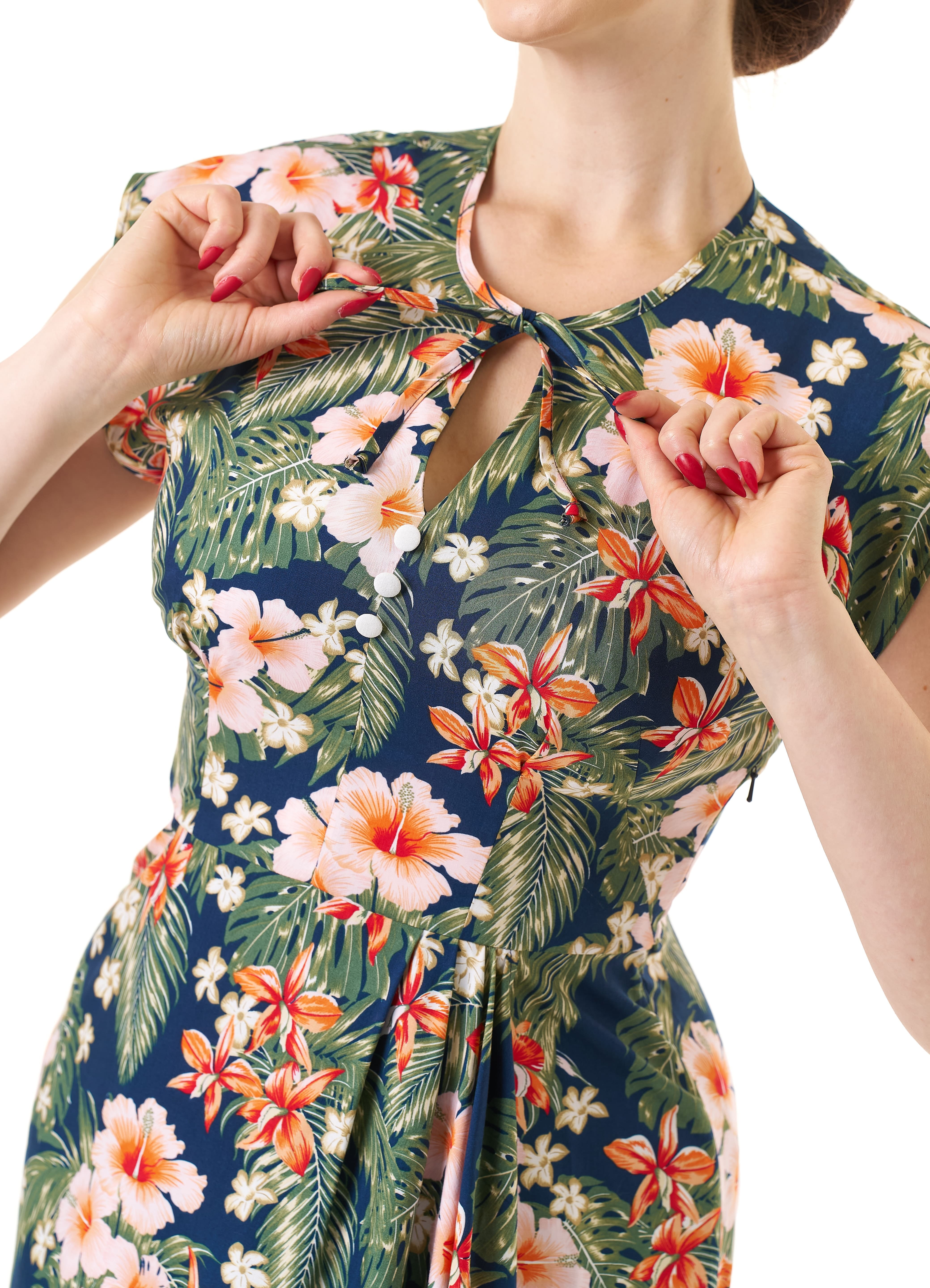 1940s Veronica Tea Dress - Tiki