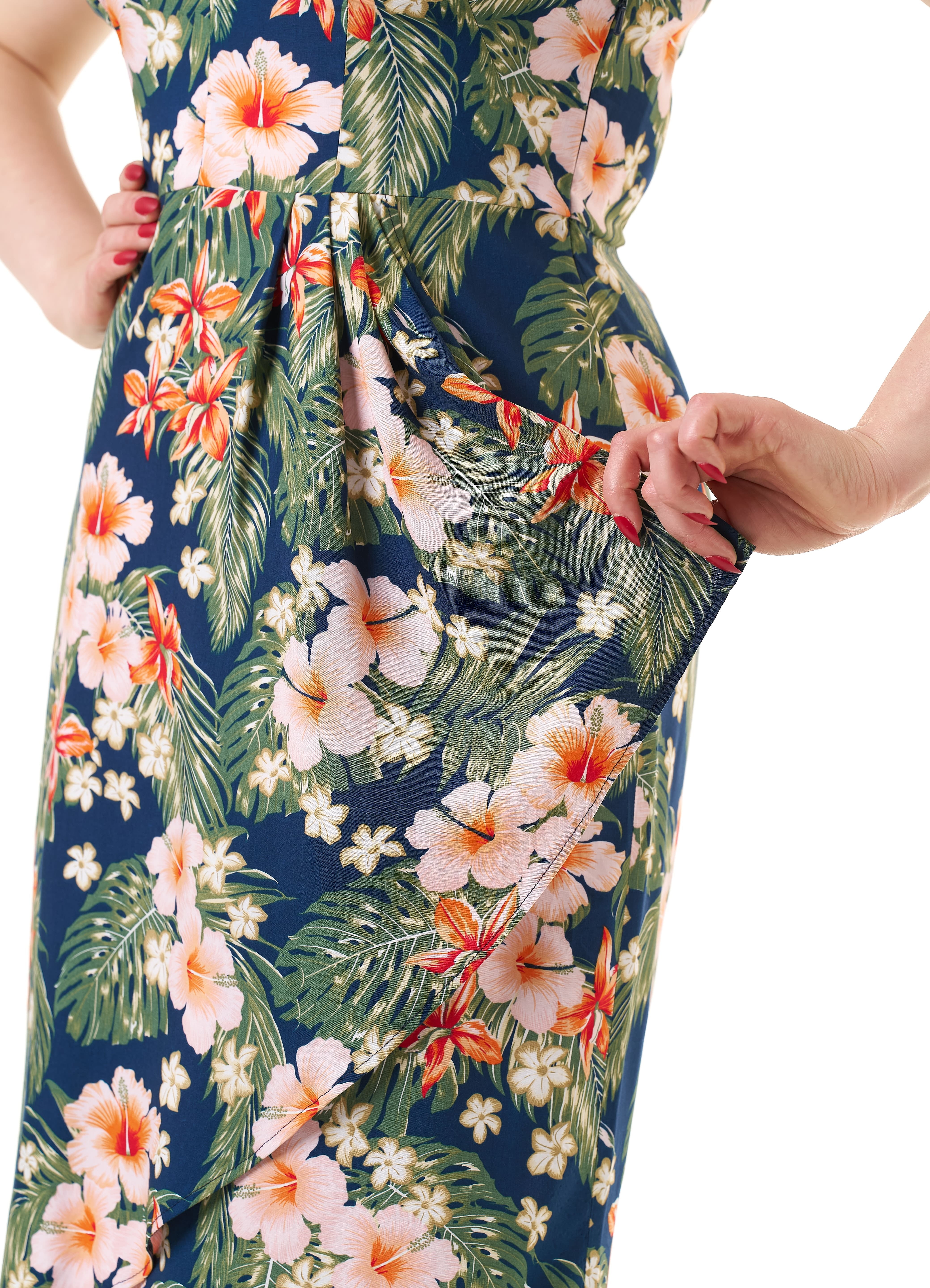 1940s Veronica Tea Dress - Tiki