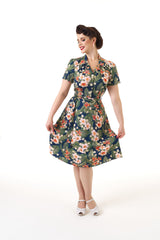 1940s Shirt Dress - Tiki