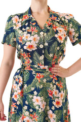 1940s Shirt Dress - Tiki