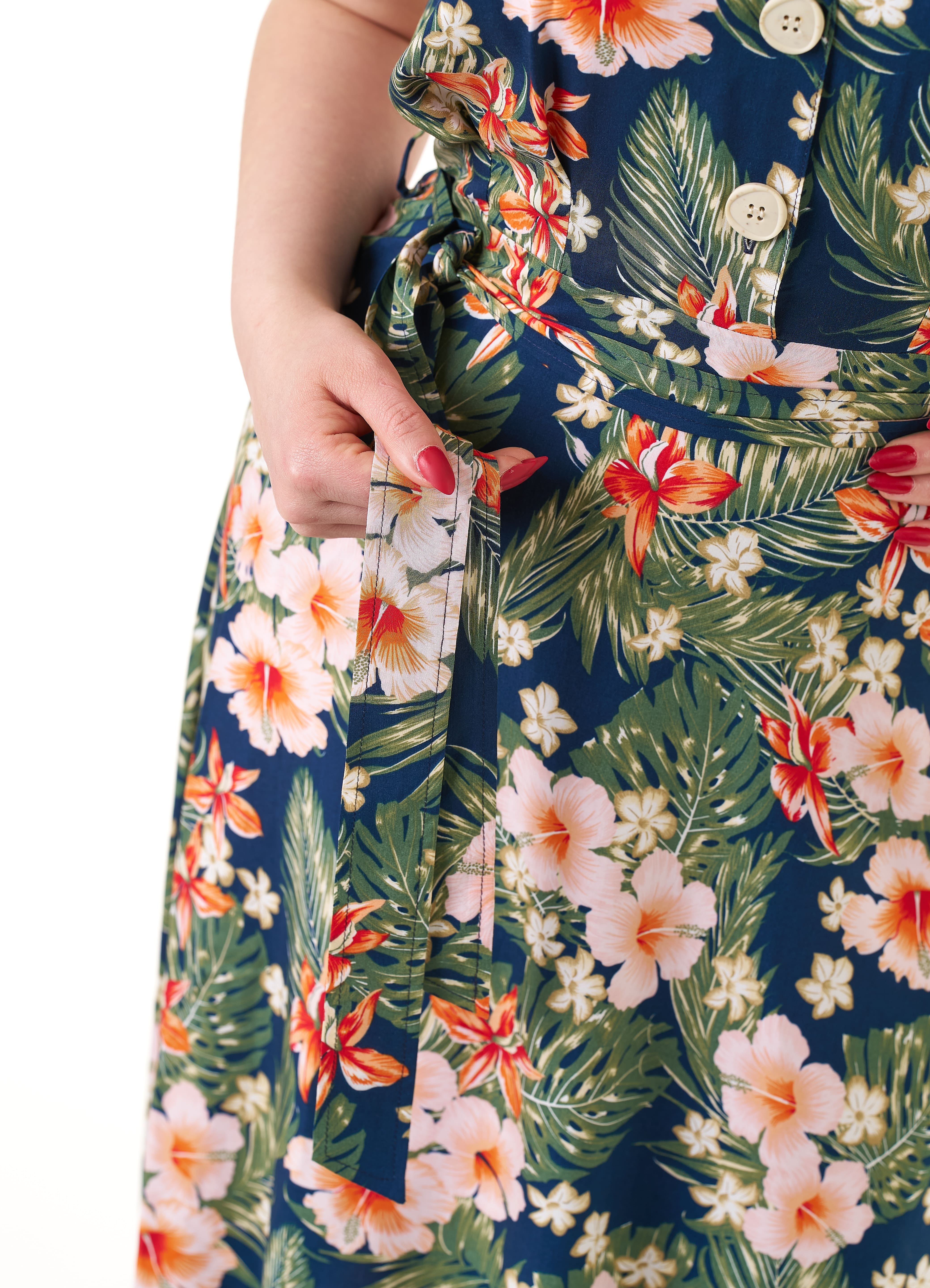1940s Shirt Dress - Tiki