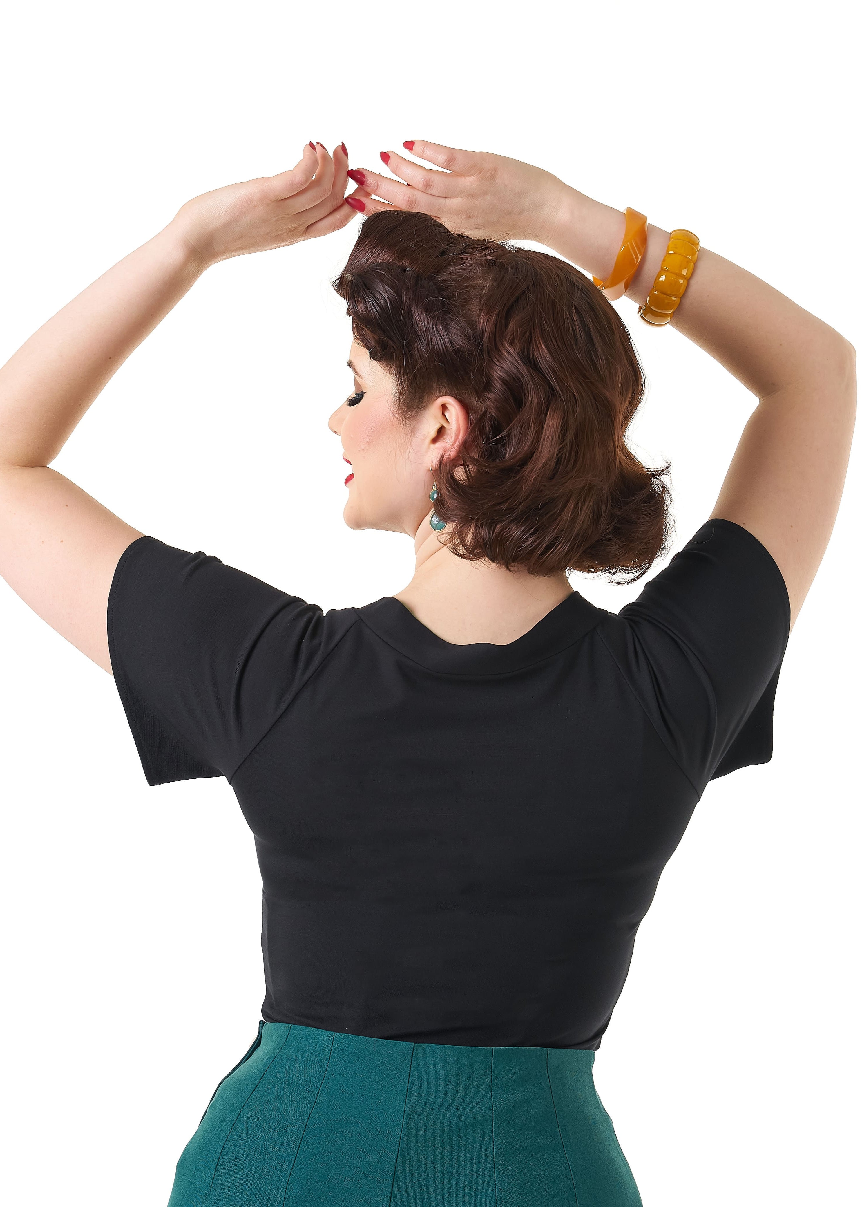 1940s Tie Top - Black