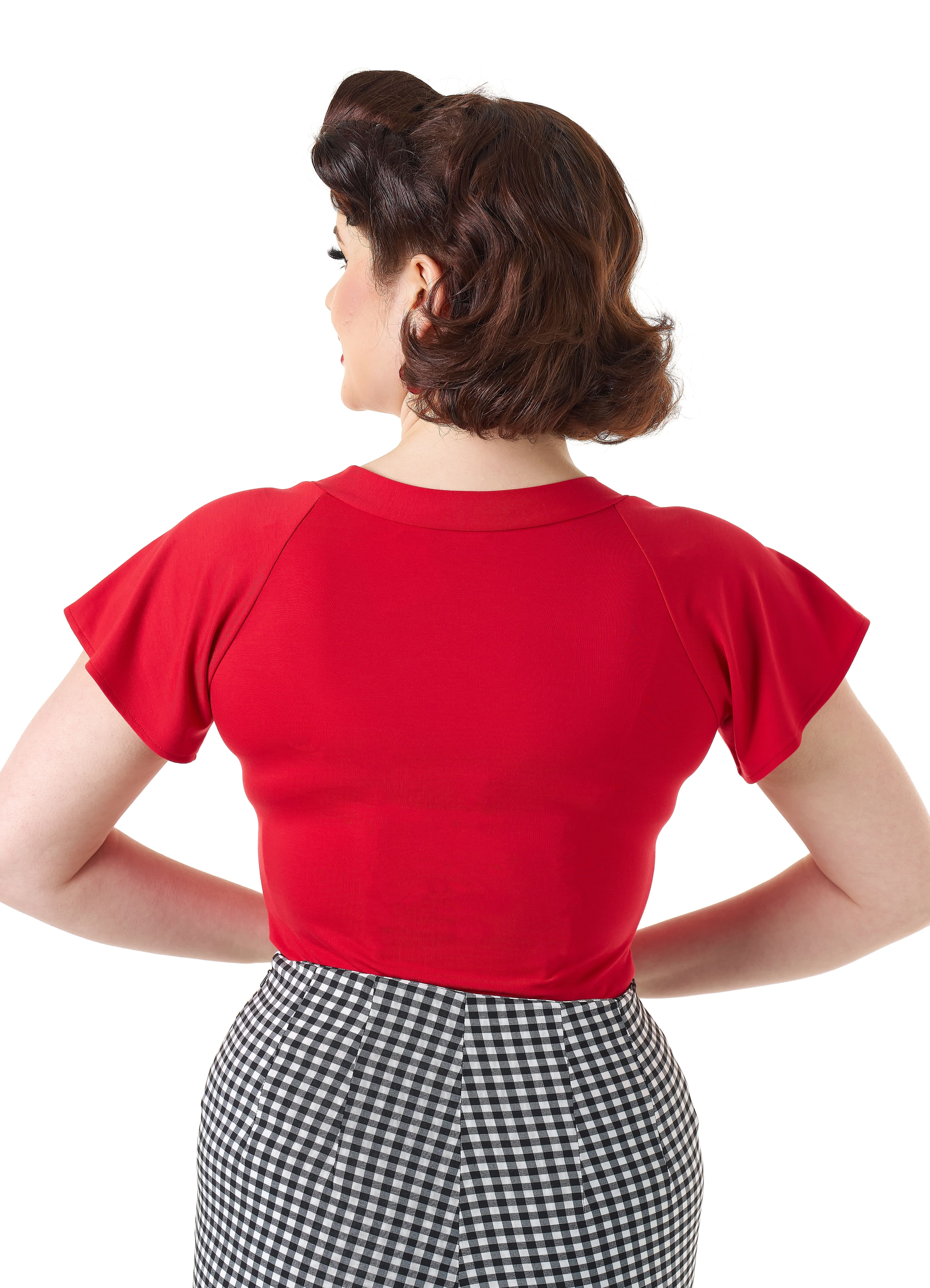 1940s Tie Top - Red