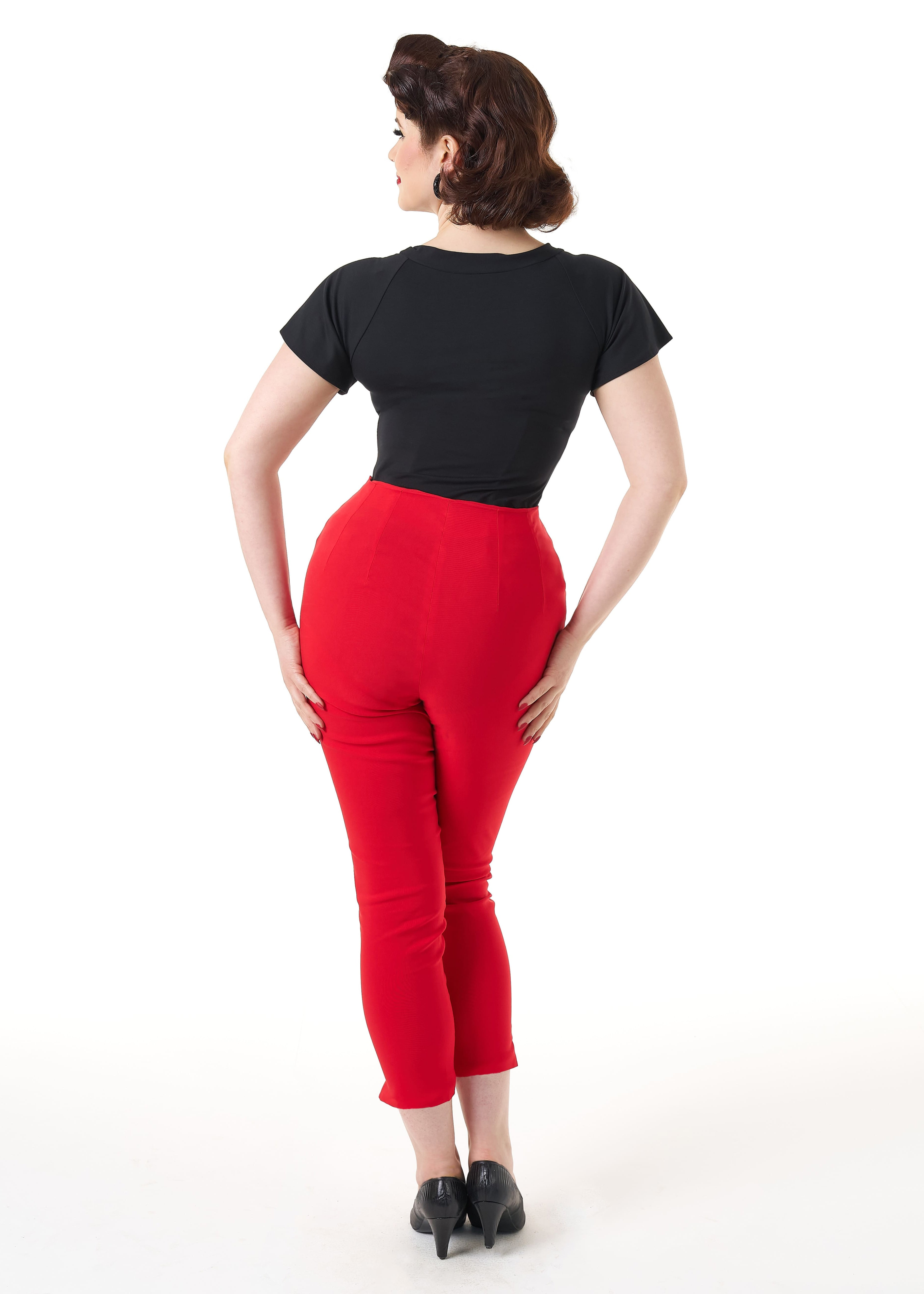 1950s Capri Pants - Red