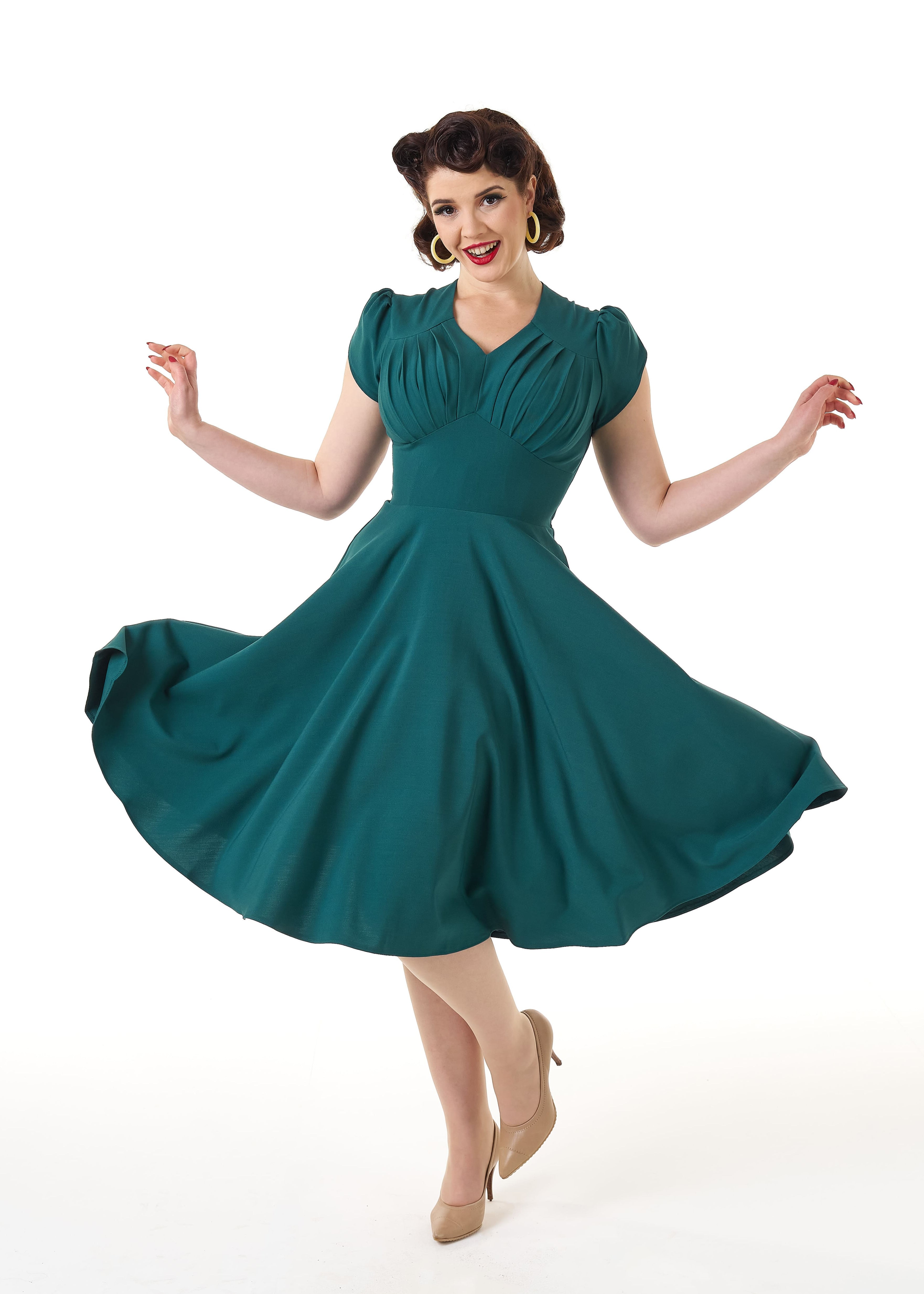 1950s Swing Dress - Teal