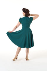 Retro 50s Swing Dress - Teal