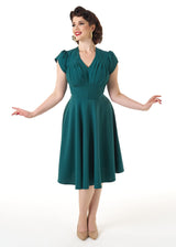Retro 50s Swing Dress - Teal