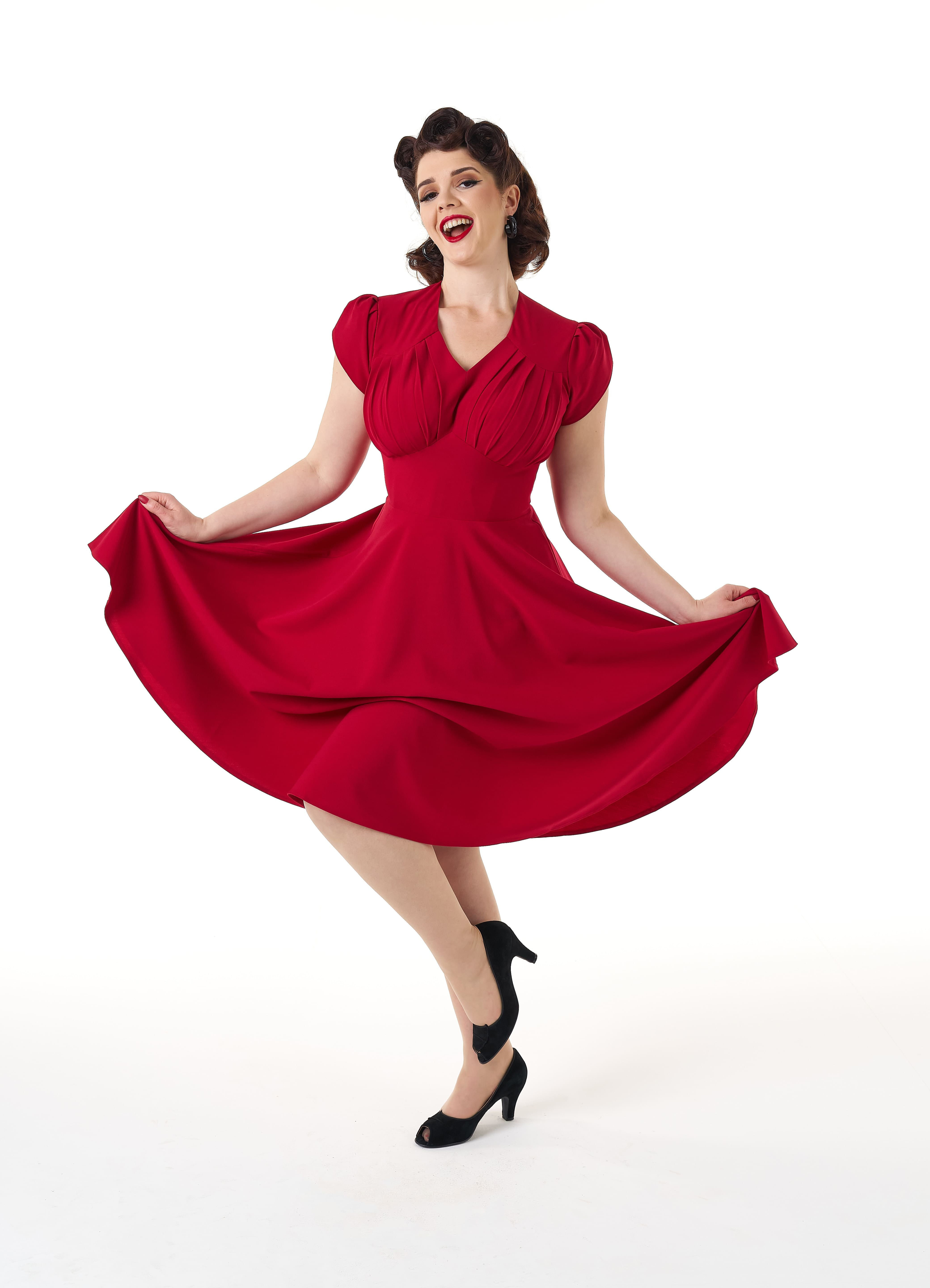1950s Swing Dress - Red