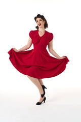 Retro 50s Swing Dress in Red