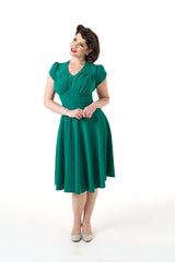 Retro 50s Swing Dress - Emerald