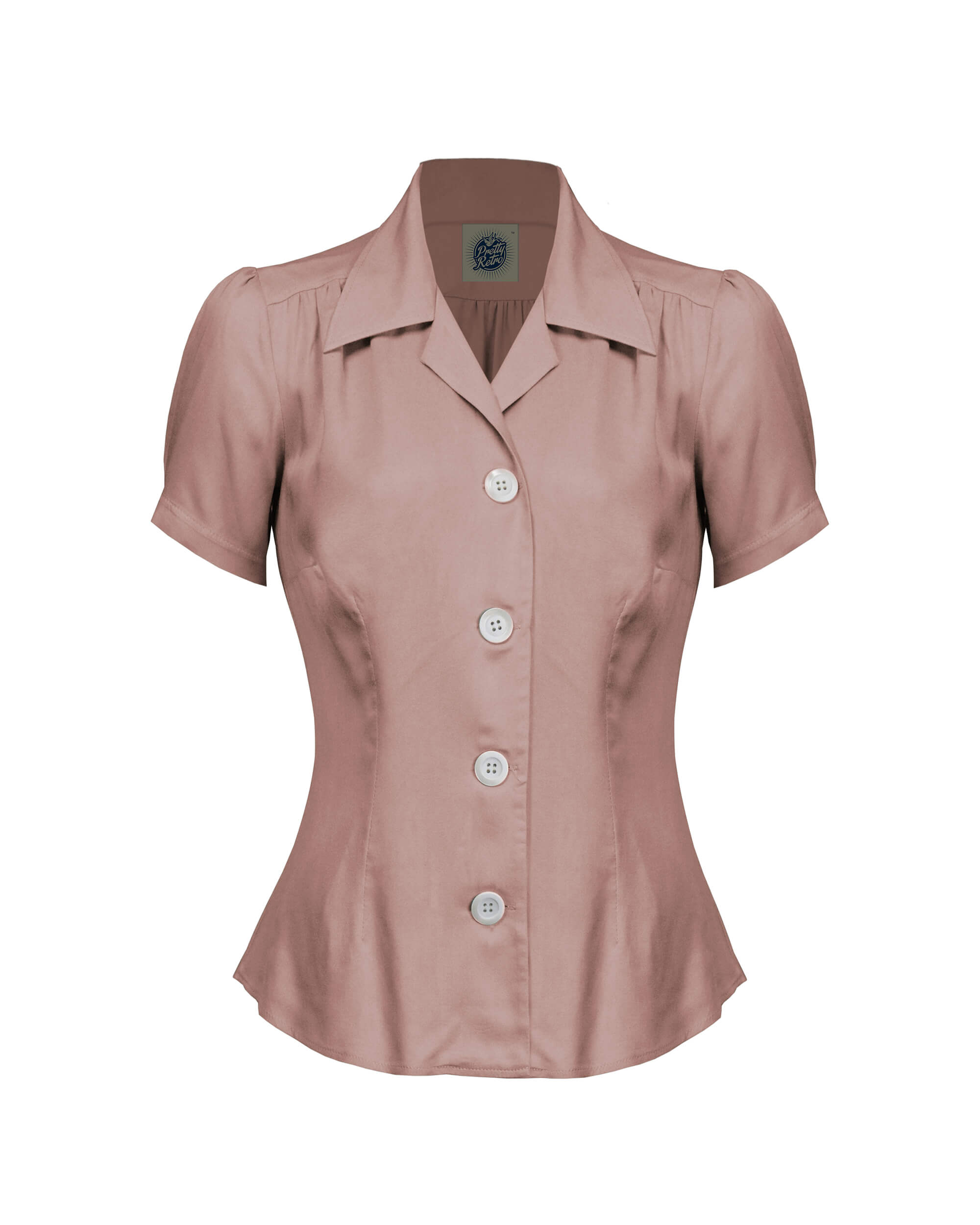 1940s Blouse - Blush Pink