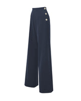 Pretty 1940s Wide Leg Trousers in Navy