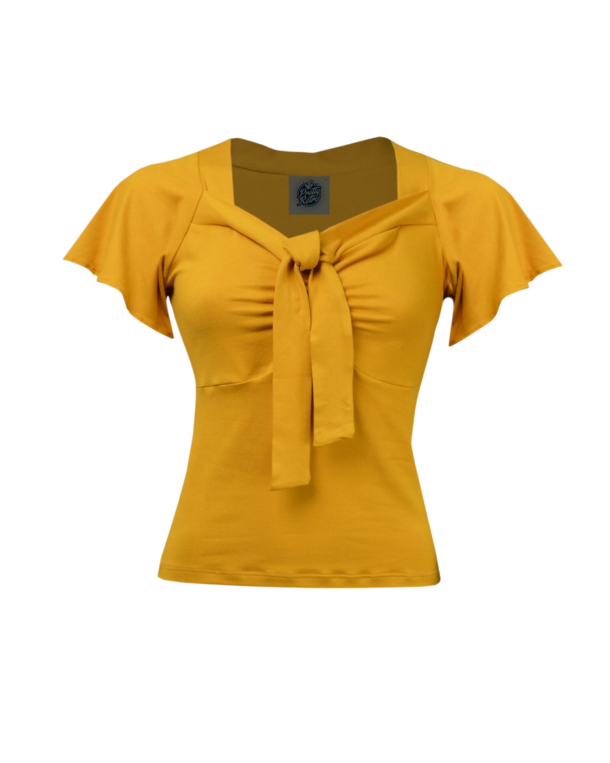 1940s Tie Top - Mustard