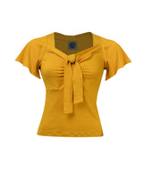 Pretty Tie Top - Mustard