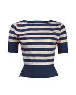 1950s Bateau Sweater - Navy Stripe