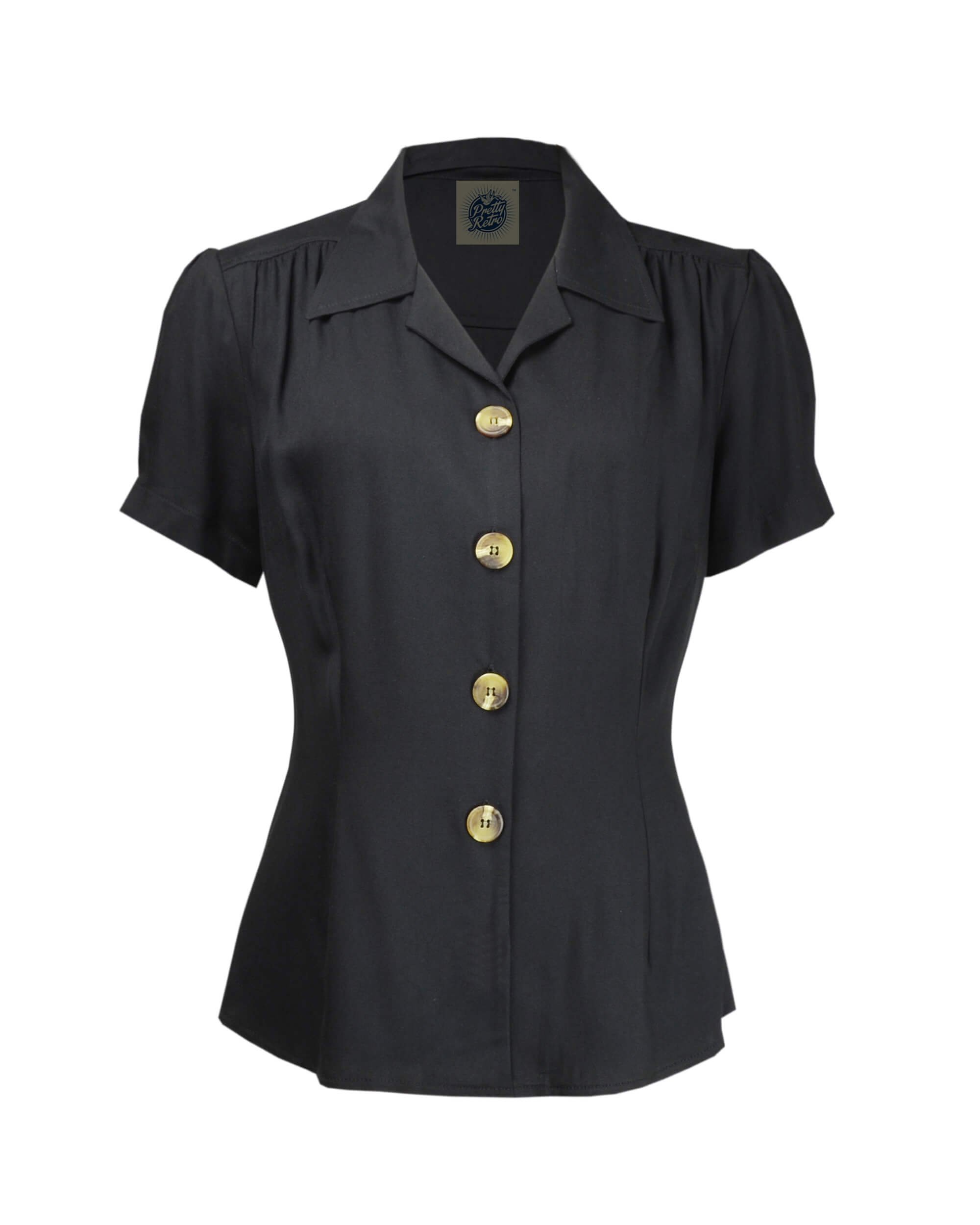 1940s Blouse - Black