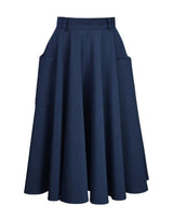 Retro 50s Circle Skirt - Navy