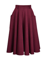 Retro 50s Circle Skirt - Wine