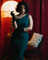 1950s Norma Wiggle Dress - Teal