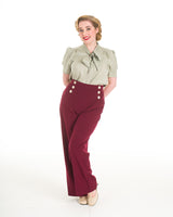 1930s Sailor Slacks - Wine