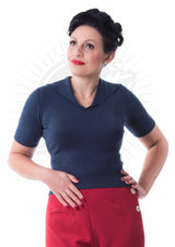 Retro Sweater - Dark Blue