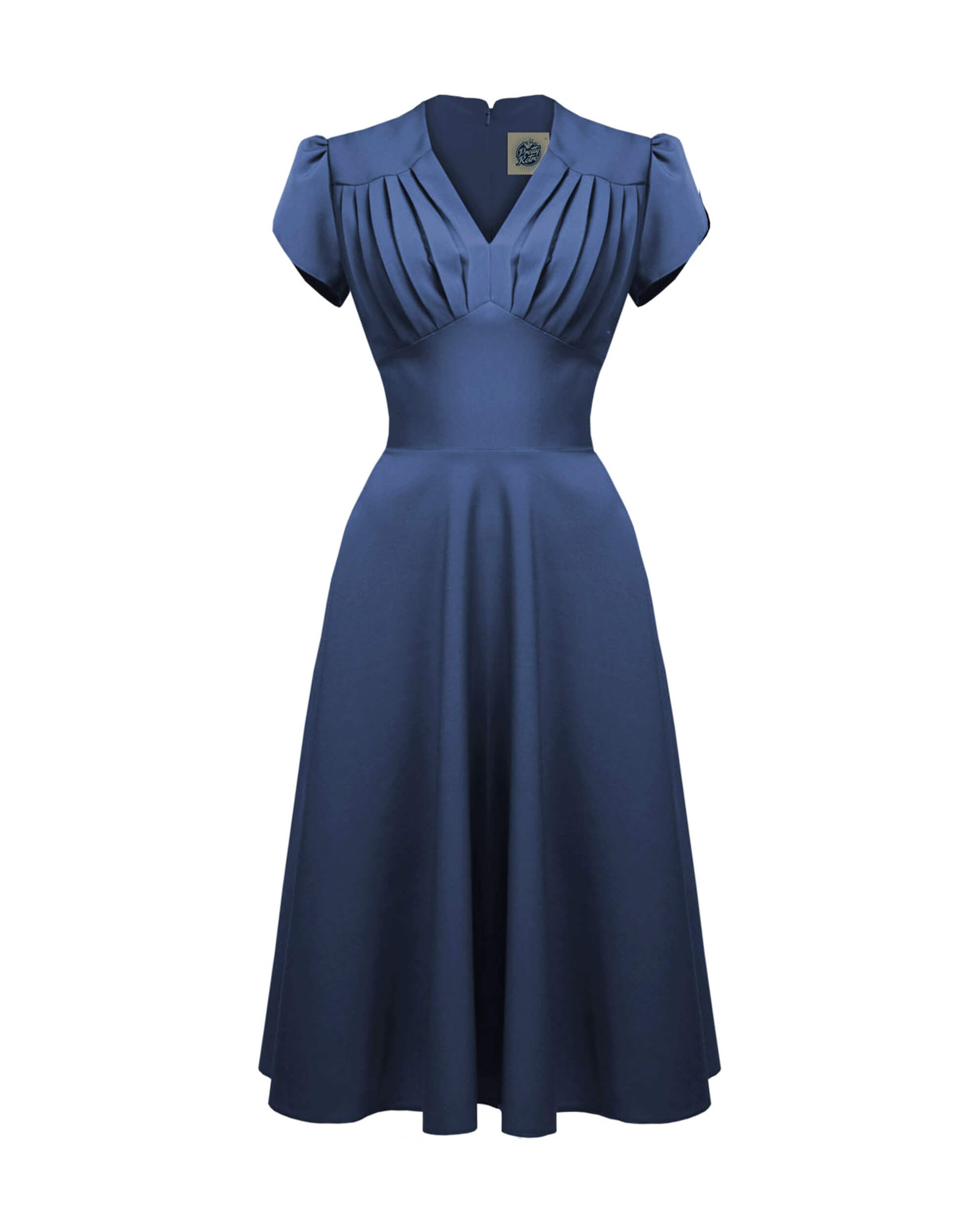 1950s Swing Dress - Airforce