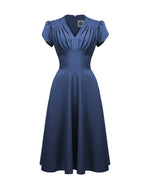 1950s Swing Dress - Airforce