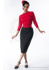 Retro 50s Pencil Skirt - Black