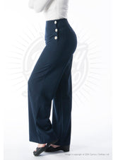 Pretty 1940s Wide Leg Trousers in Navy
