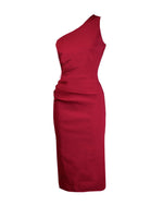 1950s Norma Wiggle Dress - Wine Red