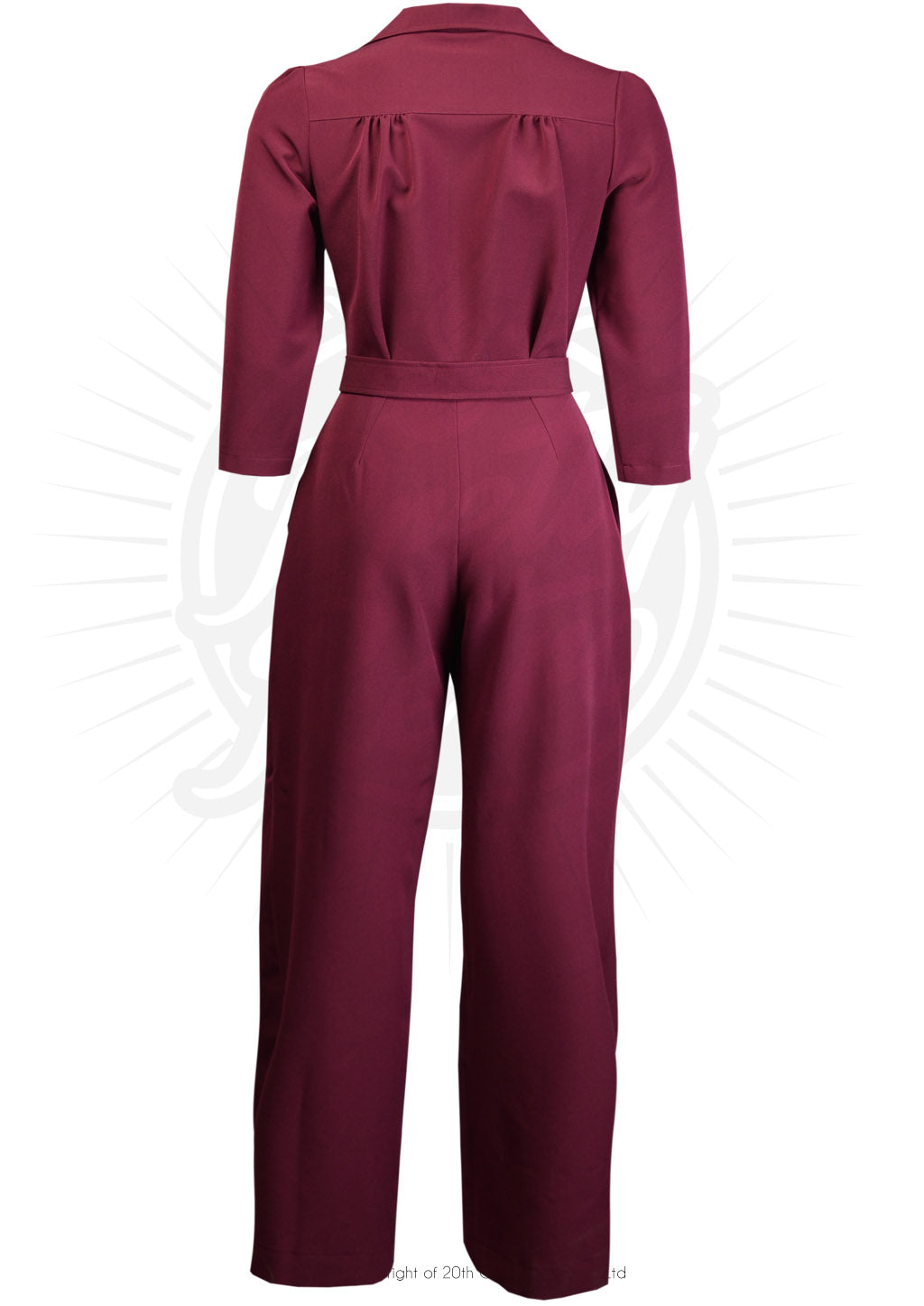 Retro Jumpsuit - Wine