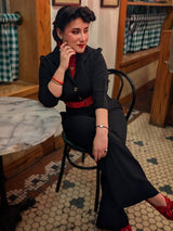 Pretty Retro Jumpsuit - Black