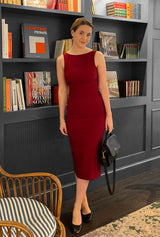 1950s Audrey Dress - Wine