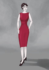 1950s Audrey Dress - Wine