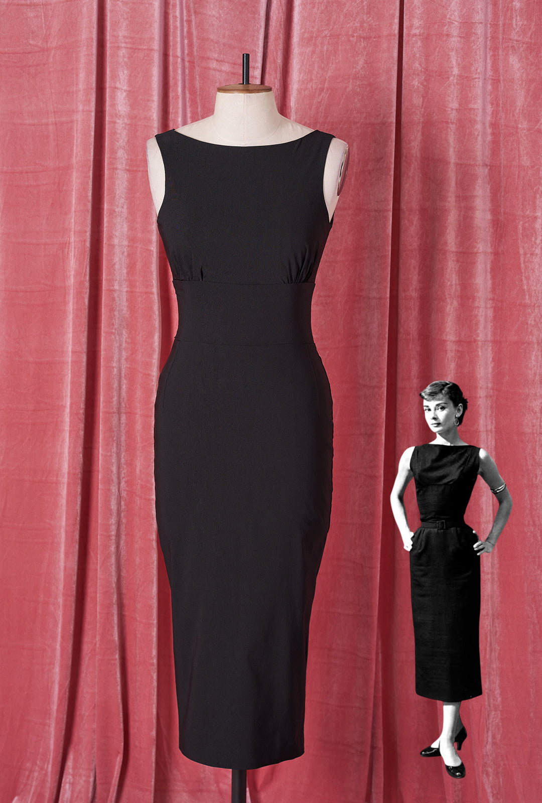 1950s Audrey Dress - Black