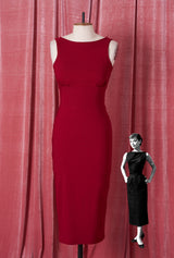 1950s Audrey Dress - Wine