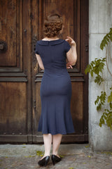 1930s Melissa Dress - Navy