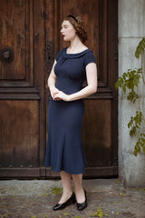 1930s Melissa Dress - Navy