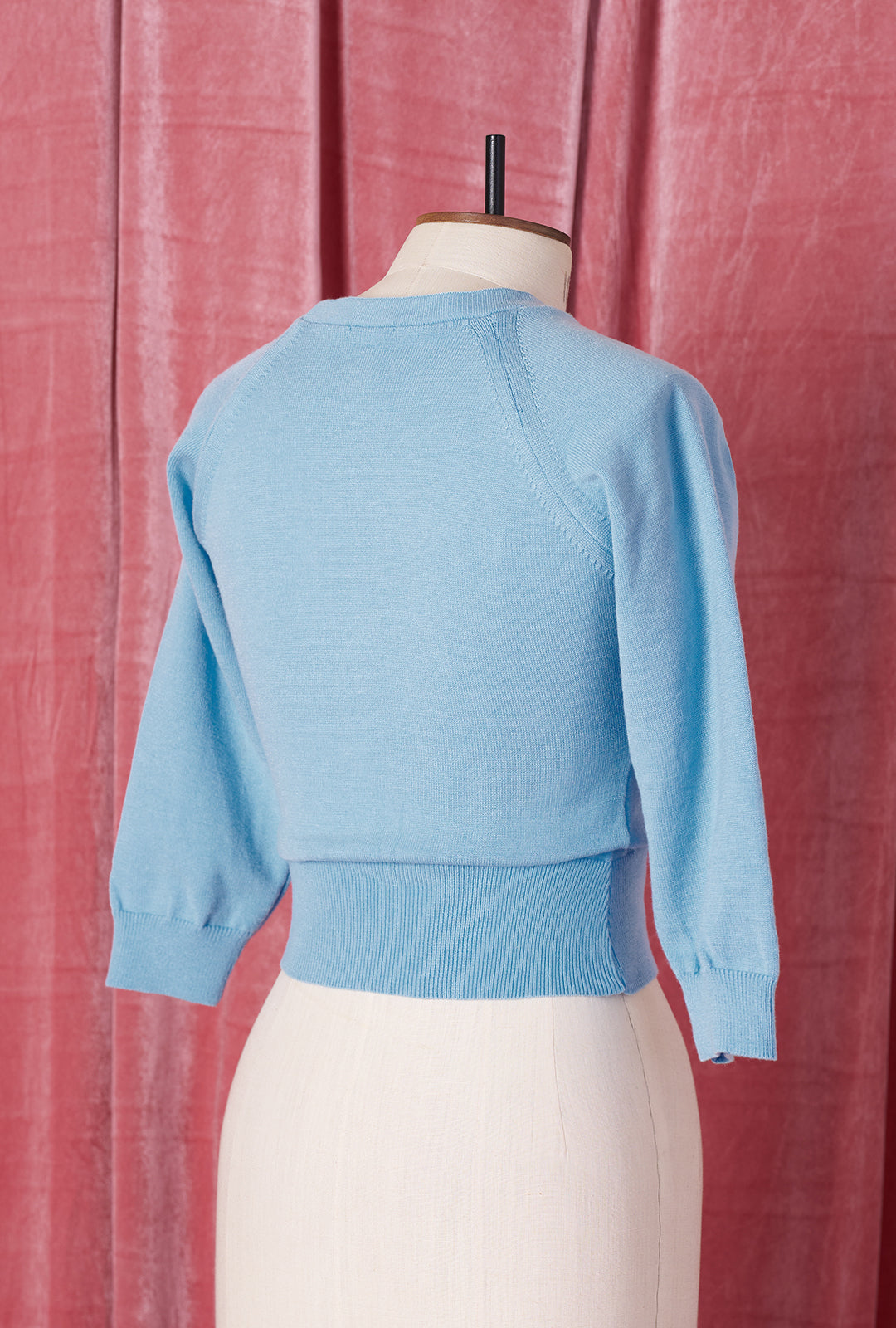 1950s Sweater Girl Top in Baby Blue