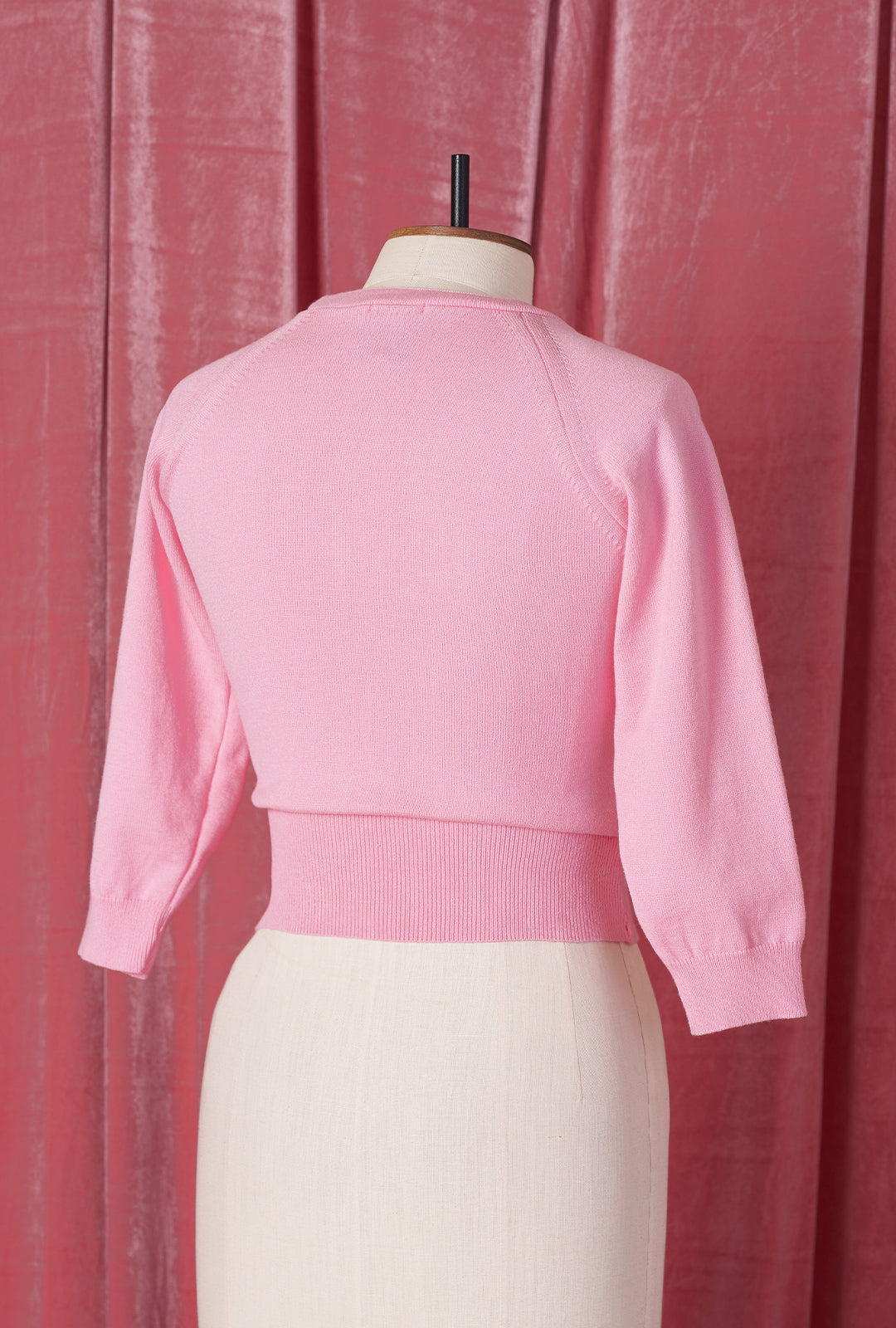 1950s Sweater Girl Top in Baby Pink