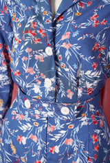 Pretty Retro Jumpsuit - Cornflower