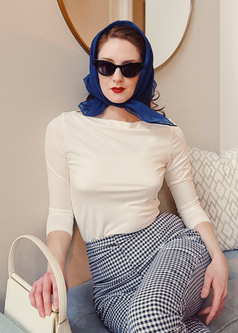 1950s Bardot Top - Ivory