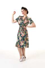 Pretty 40s Shirt Dress - Tiki