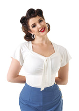 Pretty Tie Top - Ivory
