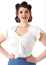 Pretty Tie Top - Ivory