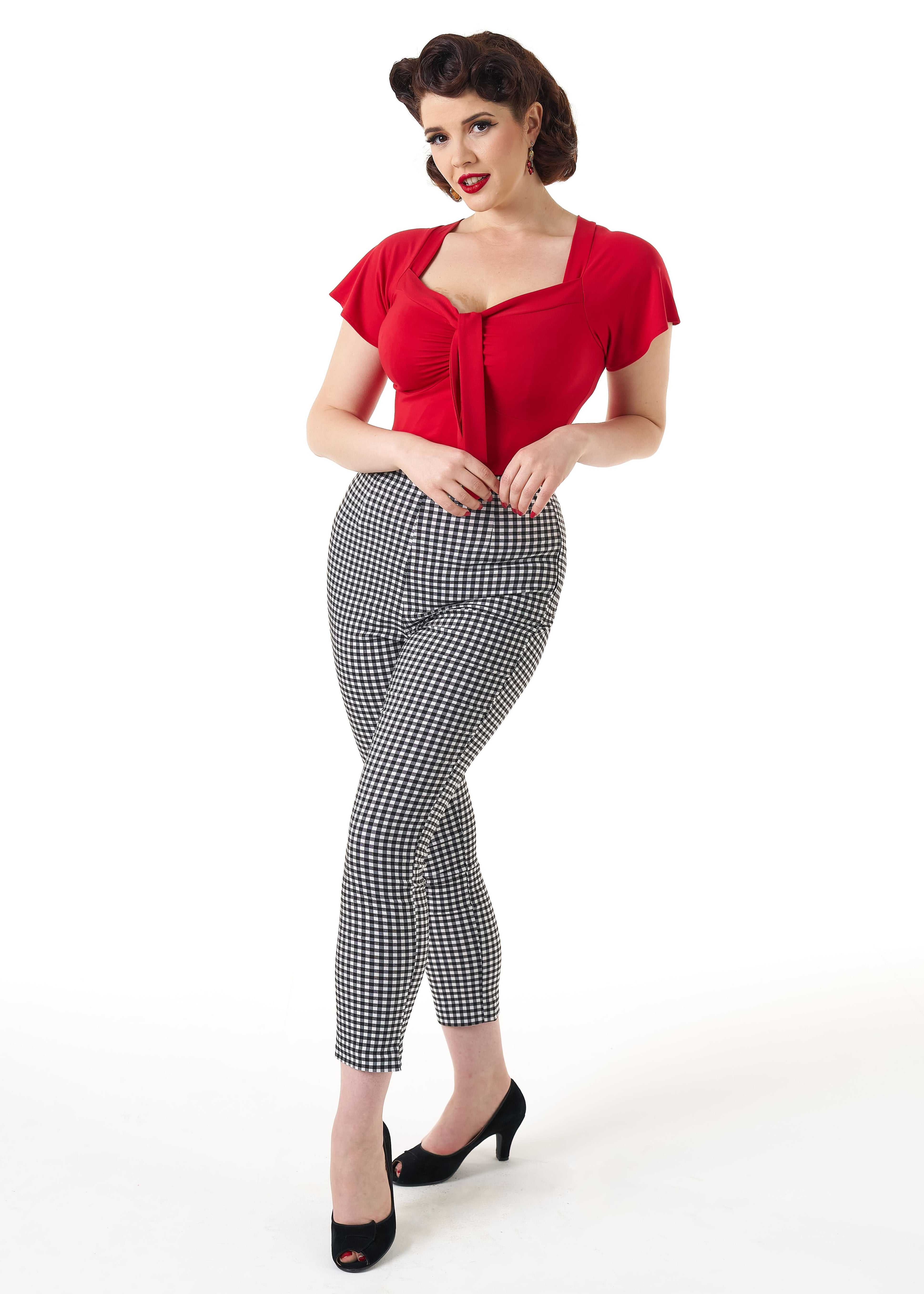 Retro 50s Capri Pants - Gingham