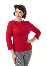 Bardot Top - Red